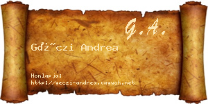 Géczi Andrea névjegykártya