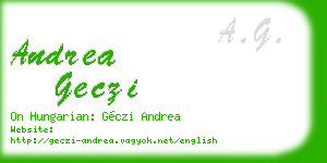 andrea geczi business card